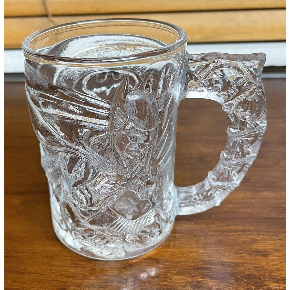 McDonalds Vintage 1995 Batman Forever Glass Coffee Mug Collectible